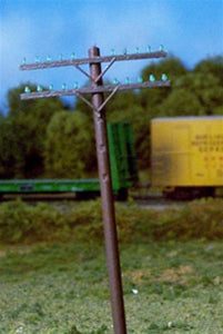 Rix Products HO 628-0032 Railroad Telephone Poles, Two Crossarm Kit