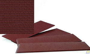 Walthers Cornerstone 933-3523 Brick Sheet Dark Red-4/pk