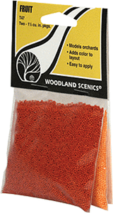 Woodland Scenics 47 Fruit - Turf Material -- Apples (red) & Oranges