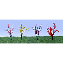JTT 95545- Flower Bushes (red, pink, yellow, purple) (40) HO