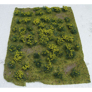 JTT 95605- Flowering Meadow Mat Yellow Sheet 5"x 7"
